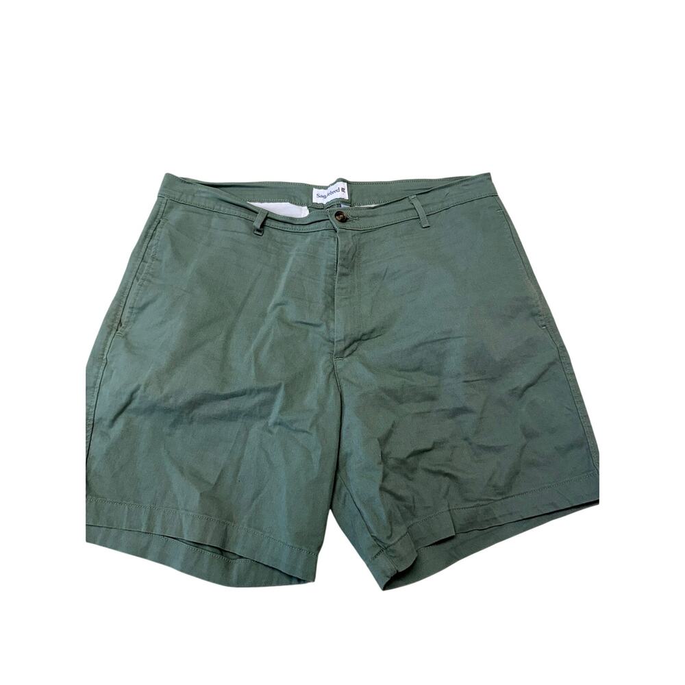 Saddlebred Men's Olive Green Casual Chino Shorts Size 36W